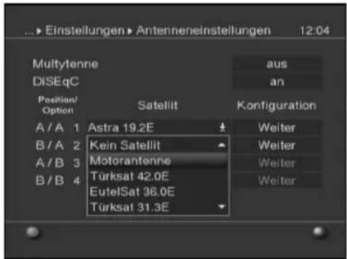 Skysat Teledigi 3 S - Betrieb an einer Drehanlage (DiSEqC 1.2) - 2