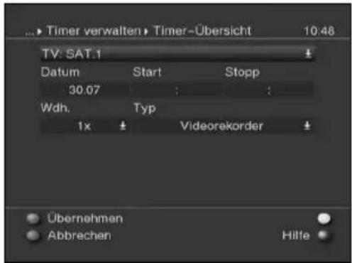 Skysat Teledigi 3 S - Timer manuell programmieren - 1