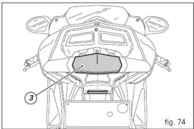 DUCATI 749S (2004) - Number plate light (fig. 74) - 2