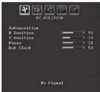 TechLine TL-26LC740 - PC Position Menu - 1