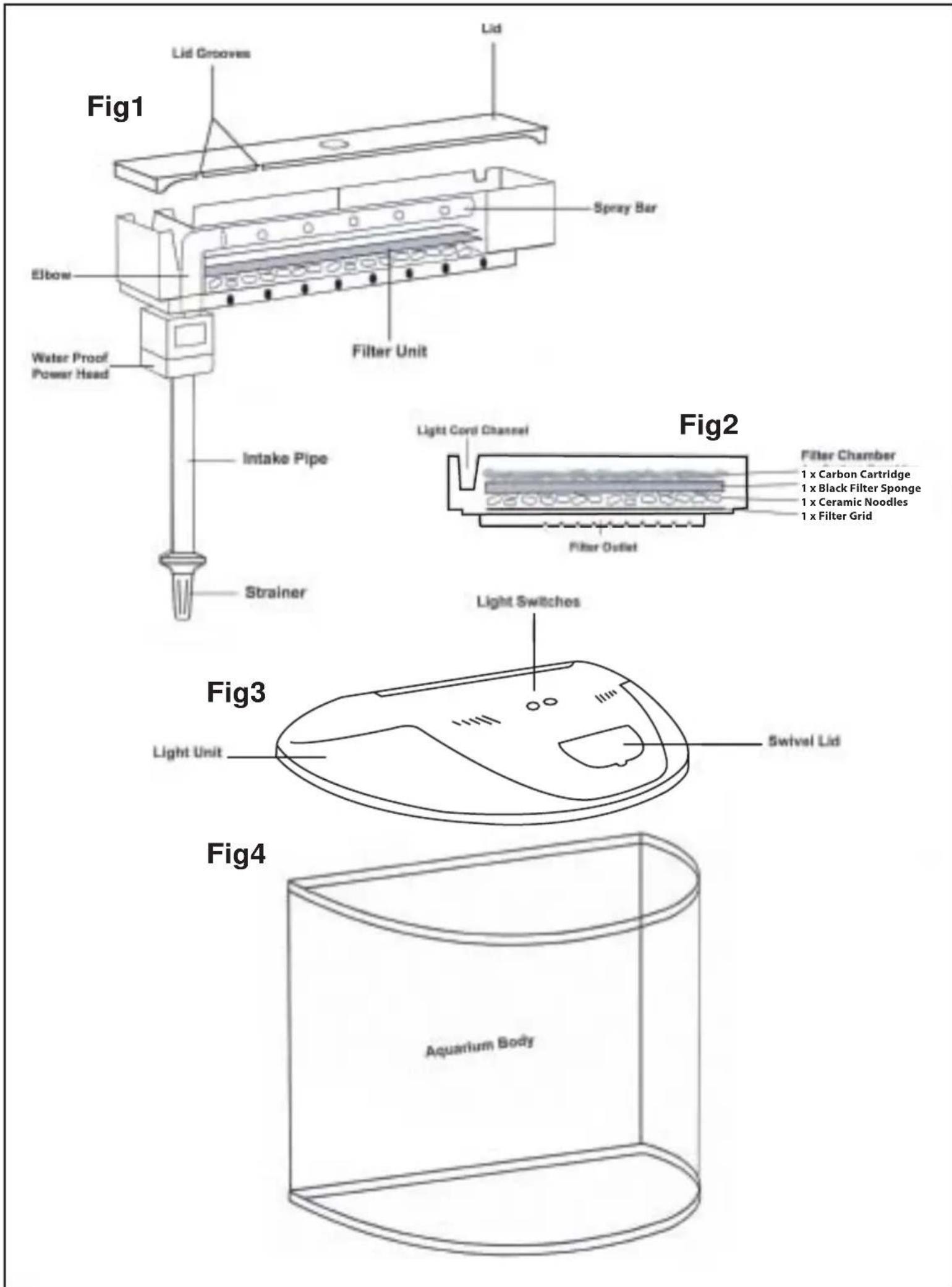 Aqua One AquaMode 600 - Replacement Parts & Filter Media - 2