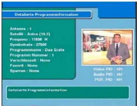 ZEHNDER ZX 900 - Programminformation INFO und Kanalinformation einblenden 2x INFO - 2