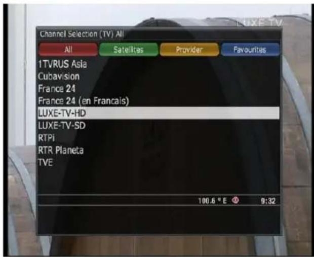 Xtrend ET9500 - Senderliste (Menü Senderauswahl) - 2