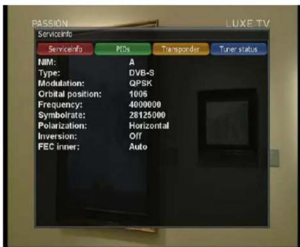 Xtrend ET9500 - Sender/Service Information - 4