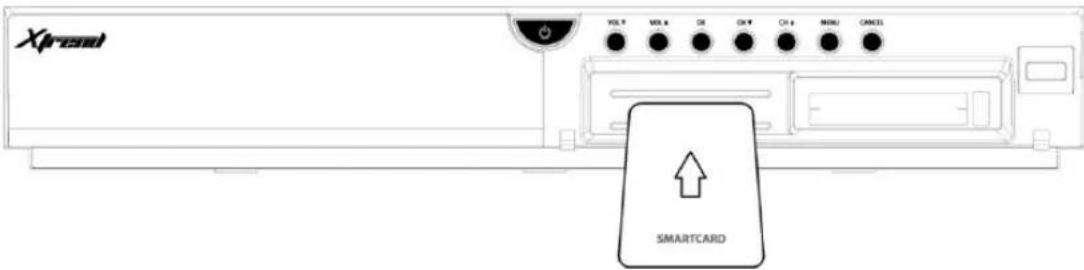 Xtrend ET9500 - Einsetzen der Smartcard - 1