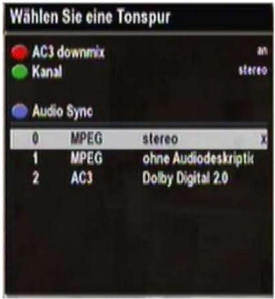 Xtrend ET9000 - Ändern des Audio Signals - 1