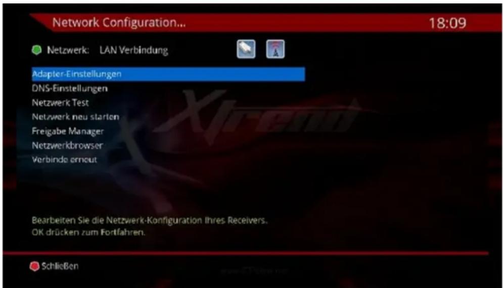 Xtrend ET8500 - System Konguraon – Netzwerk Einstellungen - 1