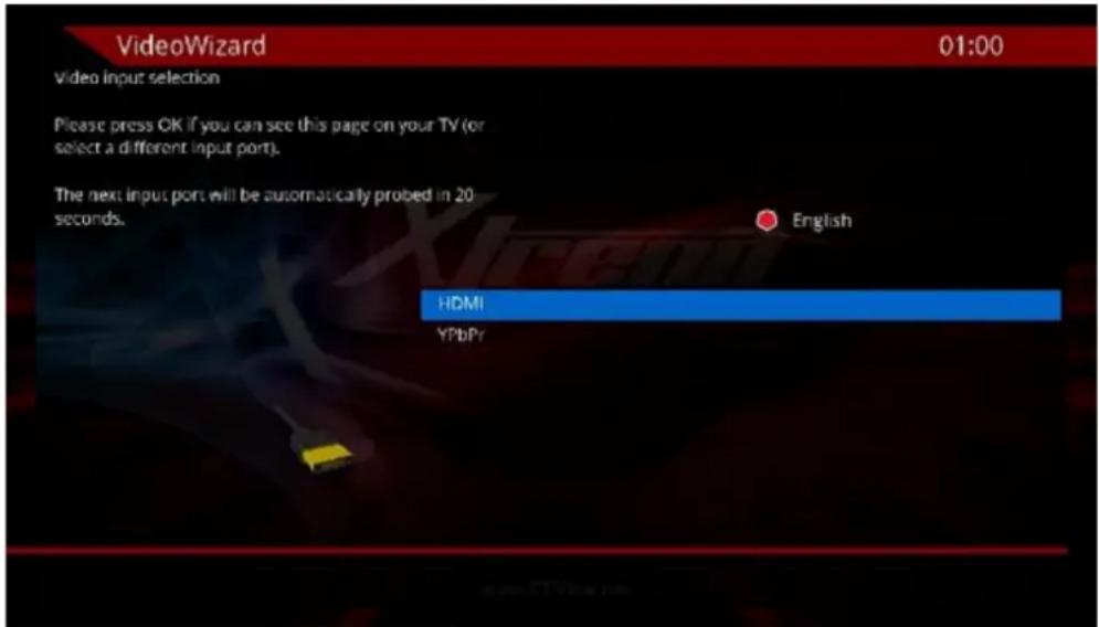 Xtrend ET8500 - Schri 1. Wählen Sie Ihr Video Input Modus - 1
