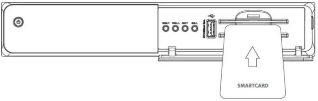 Xtrend ET6500 - Einsetzen der Smartcard - 1
