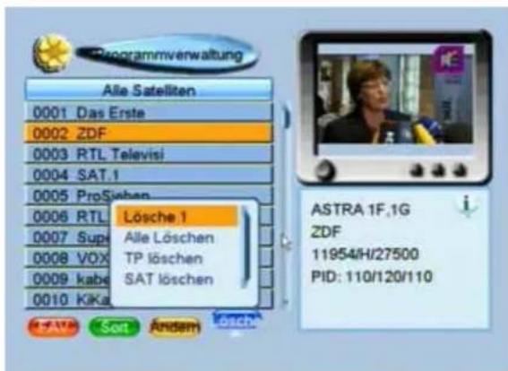 ZEHNDER ZX 750 - Löschen eines Programms (BLAU - Taste) - 1