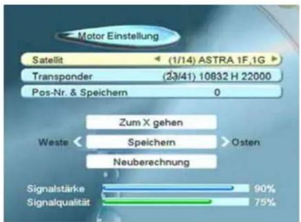 ZEHNDER ZX 750 - Satellitenpositionen korrigieren - 1