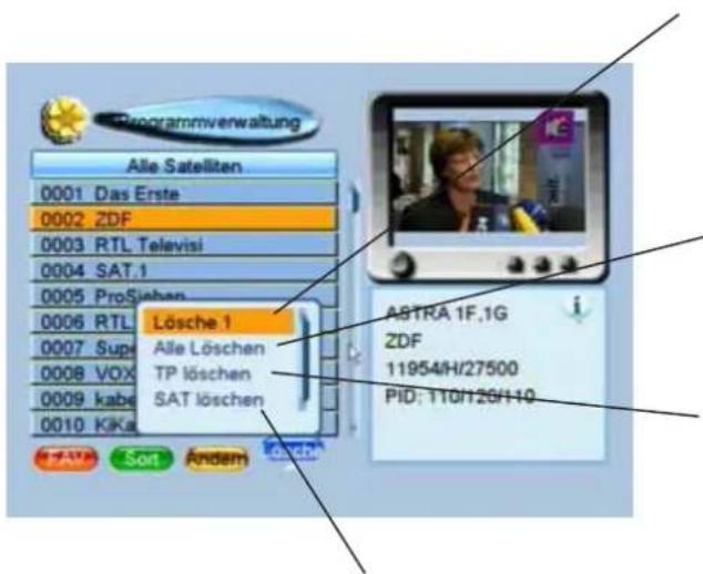 ZEHNDER ZX 750 - Verschiedene Arten von Programmlöschfunktionen - 1