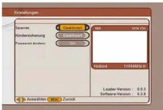 ZEHNDER ZX 710 - KINDERSICHERUNGSEINSTELLUNGEN - 1