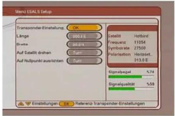 ZEHNDER ZX 710 - USALS SETUP- MENÜ - 1