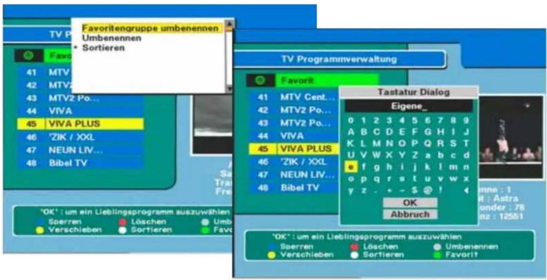 ZEHNDER ZX 69 - Favoritenliste umbenennen - 1