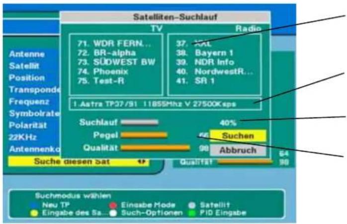 ZEHNDER ZX 69 - Alle Programme eines Satelliten suchen - 2