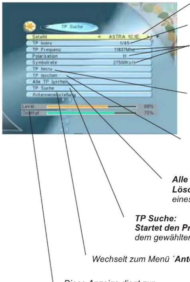 ZEHNDER ZX 68 - TP Suche -- Programme auf einem Transponder suchen - 2