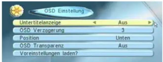 ZEHNDER ZX 68 - OSD Einstellung - 1