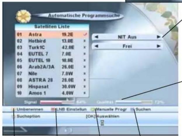 ZEHNDER ZX 67 - Alle Programme eines Satelliten suchen (Automatische Suche) - 2