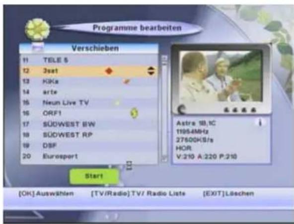 ZEHNDER ZX 67 - Verschieben Programm auf anderen Platz in der Programmliste verschieben - 1