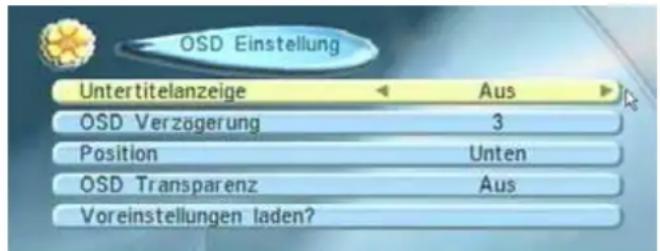 ZEHNDER ZX 620 - OSD Einstellung - 1