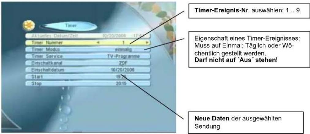 ZEHNDER ZX 620 - Timer programmieren über EPG mit Taste WEISS - 1