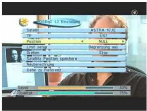ZEHNDER ZX 620 - Satellitenpositionen korrigieren - 1