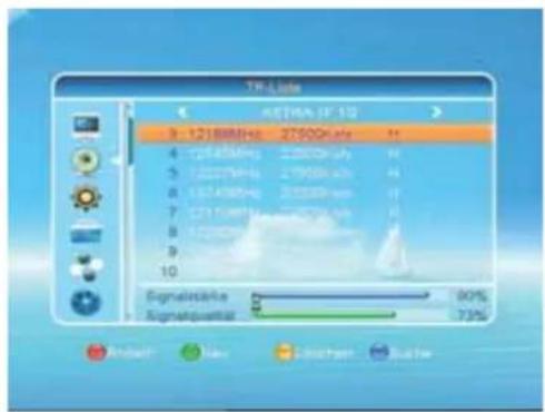 ZEHNDER ZX 2710 Hue - Transponderliste (TP Liste) - 2