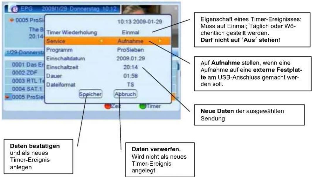 ZEHNDER ZX 2700 HU - Timer programmieren über EPG mit Taste GRÜN - 1