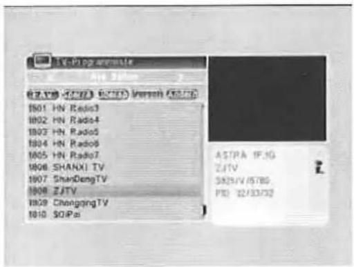 ZEHNDER ZX 2300 H - TV-Programmliste - 1