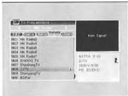 ZEHNDER ZX 2300 H - TV-Programmliste - 5