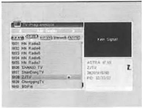 ZEHNDER ZX 2300 H - TV-Programmliste - 3