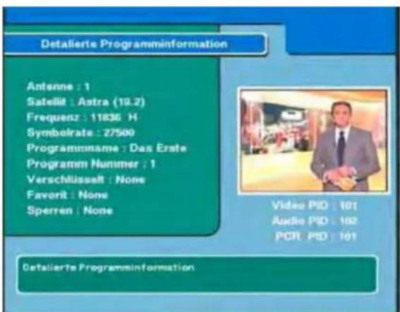 ZEHNDER ZX 2100 - Programminformation INFO und Kanalinformation einblenden 2x INFO - 2