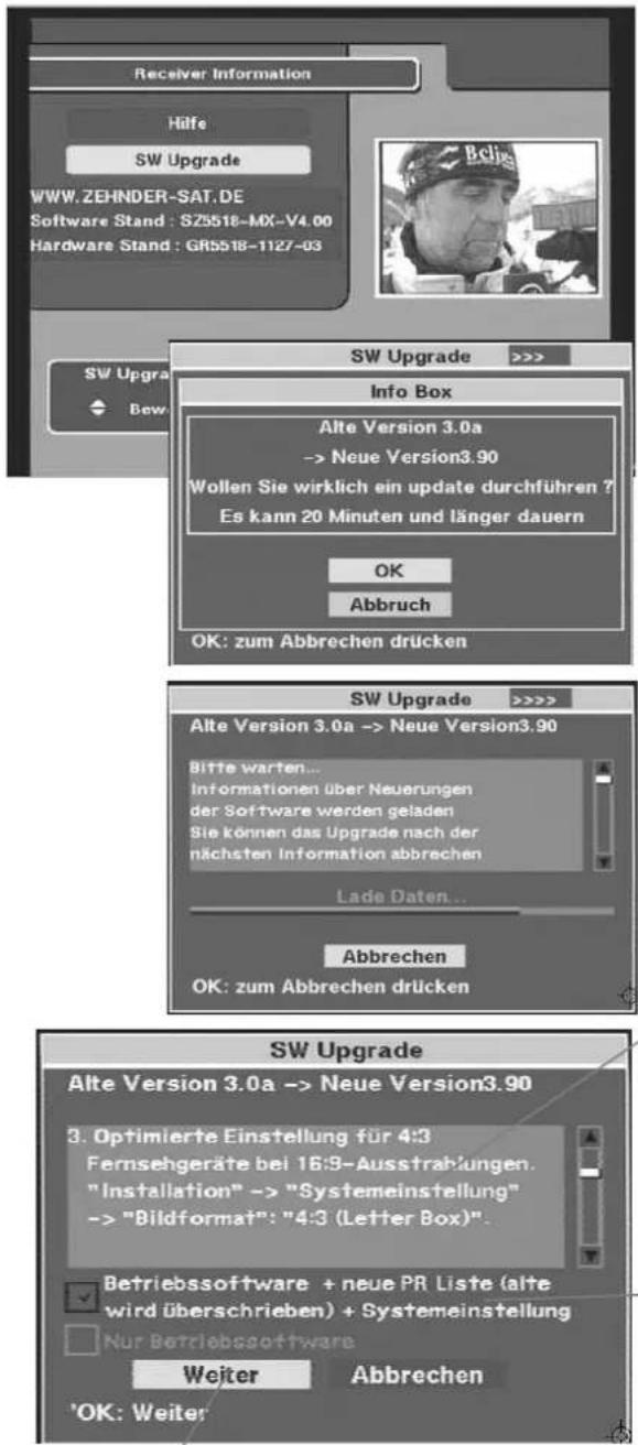 ZEHNDER ZX 1100 - Software Upgrade über Satellit - 1