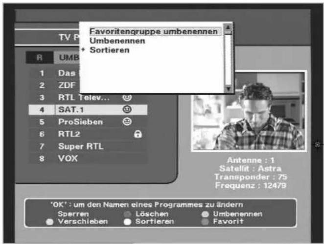 ZEHNDER ZX 1100 - Weitere Bearbeitungsmöglichkeiten über das Untermenü: - 1