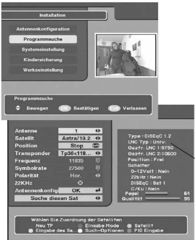 ZEHNDER ZX 1100 - Das Menüfenster "Programmsuche" - 1