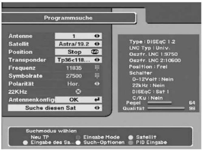ZEHNDER ZX 1100 - Alle Programme eines Satelliten suchen - 1