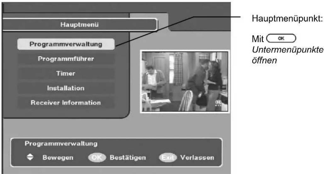 ZEHNDER ZX 1100 - Aufrufen und Bedienung der Menüs - 1