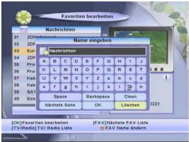 ZEHNDER ZX 2102 - Favoritenliste umbenennen - 1