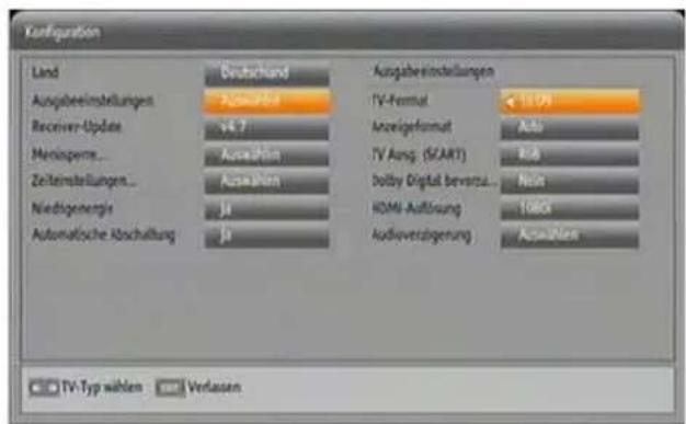 ZEHNDER HX 8100 CI+ - Ausgabeeinstellungen - 1