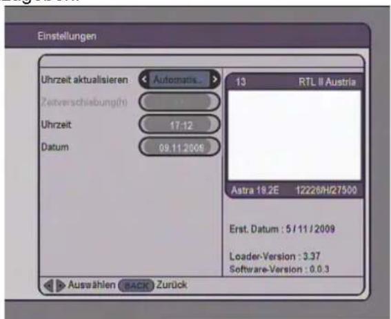 ZEHNDER HX 8010 I - EINSTELLUNG DATUM UND UHRZEIT - 1