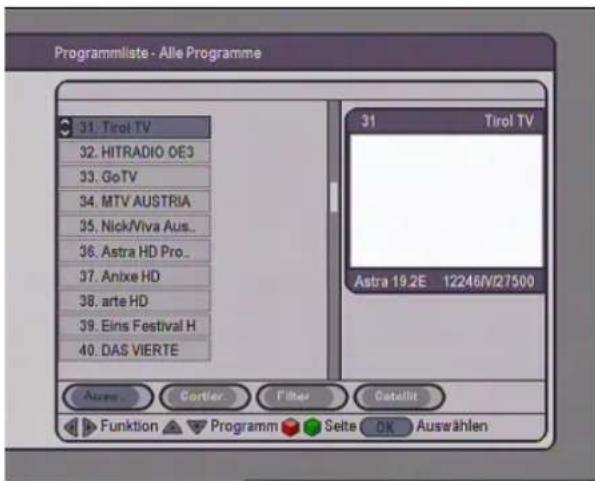 ZEHNDER HX 8010 I - PROGRAMMLISTE/SEITE NACH OBEN (ROTE TASTE) - 1