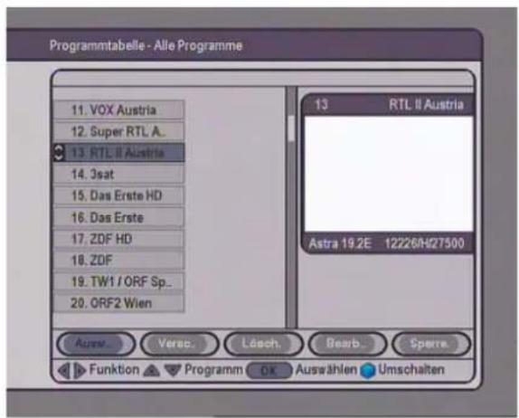 ZEHNDER HX 8010 I - PROGRAMMTABELLE - 1