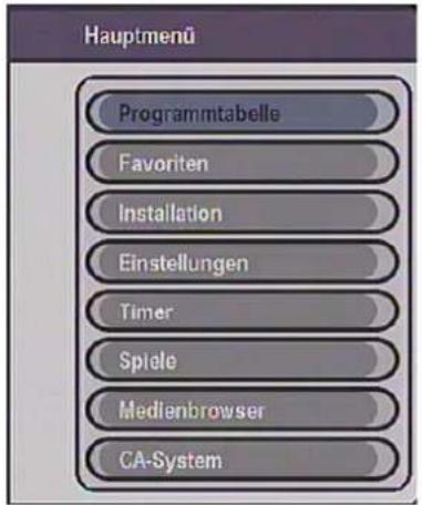 ZEHNDER HX 8010 I - HAUPTMENÜ - 1