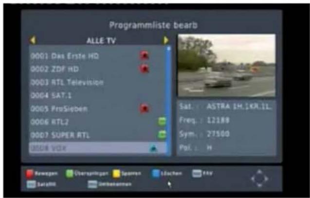 ZEHNDER HX 7133 PVR - Sperren Sperren eines Programms zur Kindersicherung (- Taste B) - 1