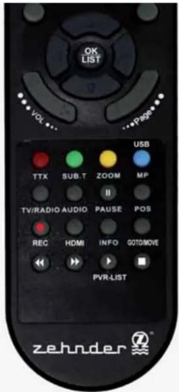 ZEHNDER HX 7133 PVR - Weitere Tasten auf der Fernbedienung - 1