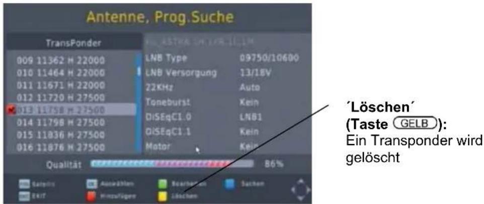 ZEHNDER HX 7133 PVR - Löschen von Transpondern - 1