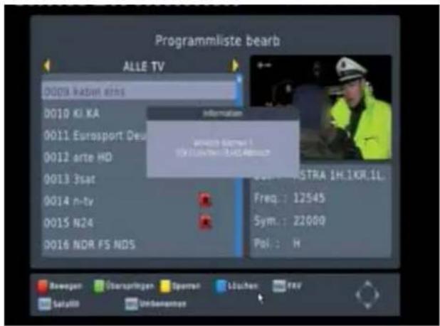 ZEHNDER HX 7133 PVR - ⊗ Löschen Löschen eines Programms (- Taste) - 1