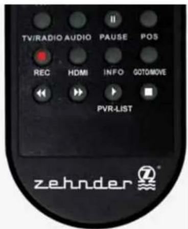 ZEHNDER HX 7133 PVR - Funktionen mit der Fernbedienung - 1