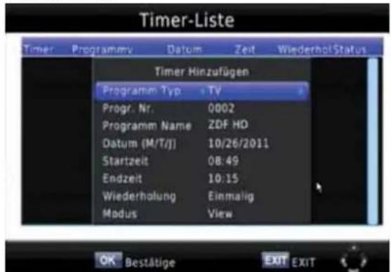 ZEHNDER HX 7133 PVR - Aufnahme über EPG (Elektronischer Programmführer) - 1
